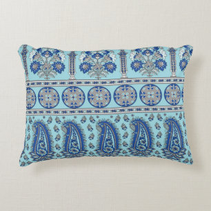 Asian Paisley Border: Traditional Design. Decorative Cushion