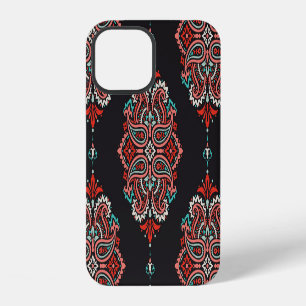 Asian paisley elements, boho vintage pattern. iPhone 12 case