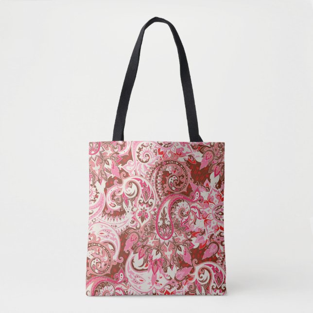 Asian paisley elements, boho vintage. tote bag (Front)