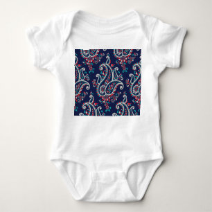 Asian Paisley: Traditional Seamless Design. Baby Bodysuit