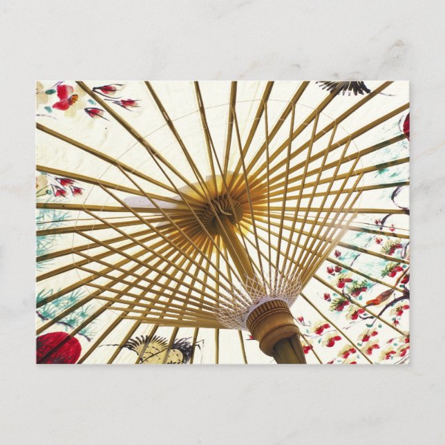 asian paper umbrella postcard (Front)