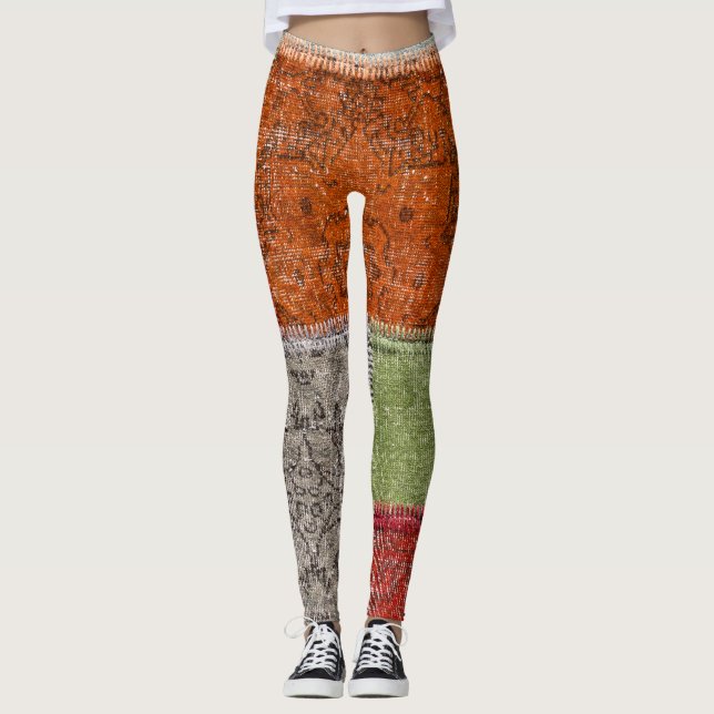 Asian Patchwork Carpet, Istanbul Detail Leggings (Front)