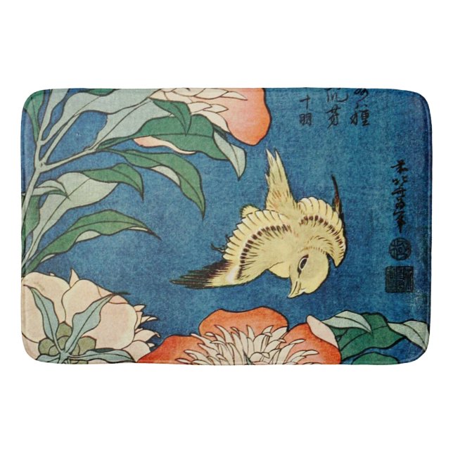 ASIAN PEONIES bath mat (Front)