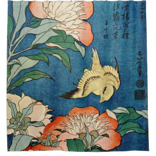 ASIAN PEONIES shower curtain