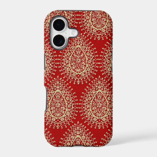 Asian Red and Gold Teardrop iPhone Case