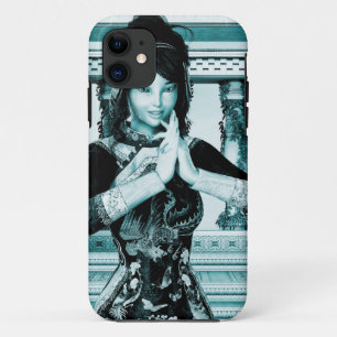 Asian Royal Woman Blue Portrait Art Case-Mate iPhone Case