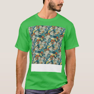 Asian Seamless Pattern Old Japanese Chinese Korean T-Shirt