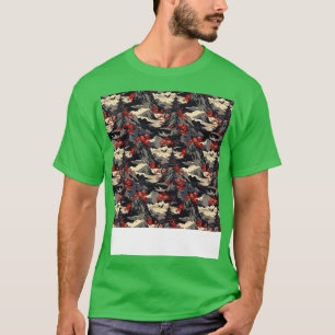 Asian Seamless Pattern Old Japanese Chinese Korean T-Shirt