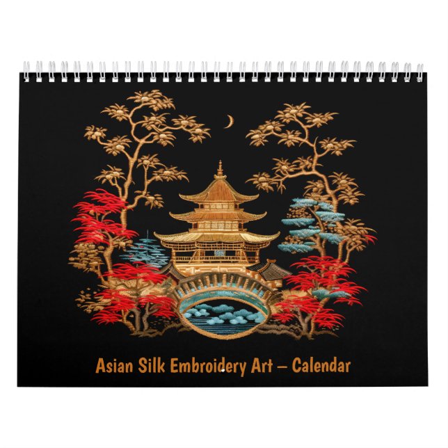 Asian Silk Embroidery Art – Calendar (Cover)
