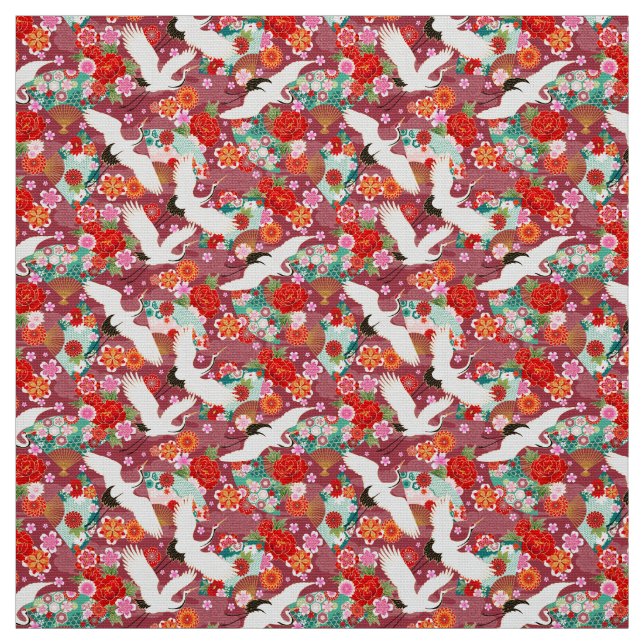 Asian Silk Pattern Fabric (Swatch)