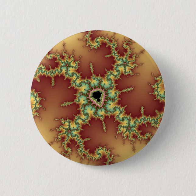 Asian Spider - Fractal 6 Cm Round Badge (Front)