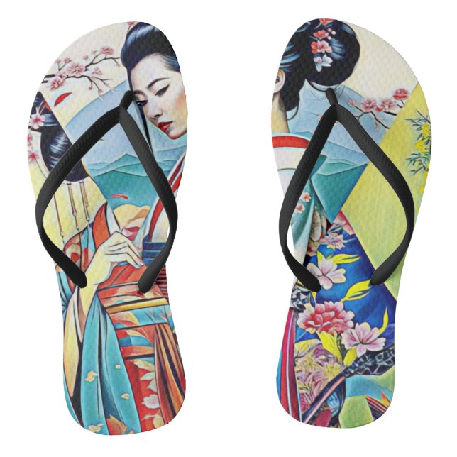 ASIAN SPRING DESIGNER COLLAGE JANDALS (Footbed)