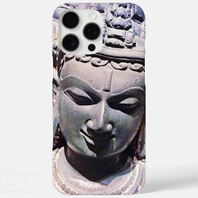 Asian Statue Antique Stone Head Photo Stylish Bold Case-Mate iPhone Case (Back)