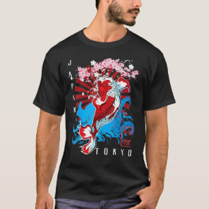 Asian Style Yin Yang Koi Fish Design T-Shirt