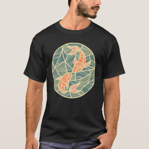 Asian Style Yin Yang Koi Fish Design T-Shirt