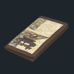 Asian Tapestry with Bowl and Dragon Design Tri-fold Wallet<br><div class="desc">A Vision Studios creation,  this decorative Asian tapestry style painting features a lovely bowl with a great dragon design. The bowl is set against a cream background with floral print. Give this as a gift,  or purchase it for yourself!</div>