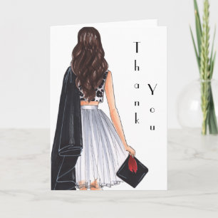 Asian Theme Graduation Thank You Card