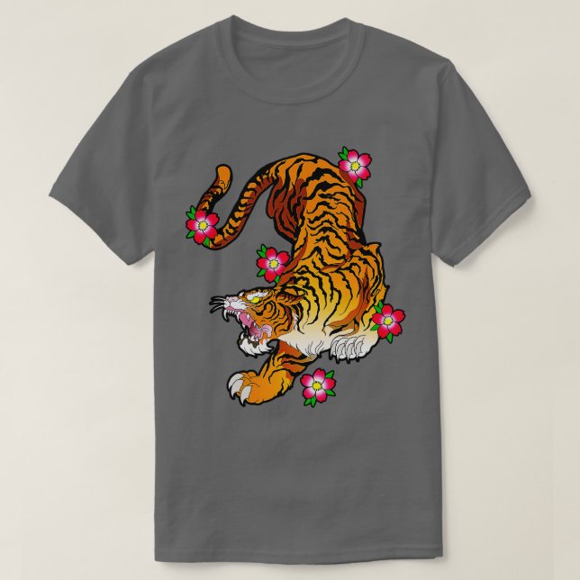 Asian Tiger Roar T-Shirt (Design Front)