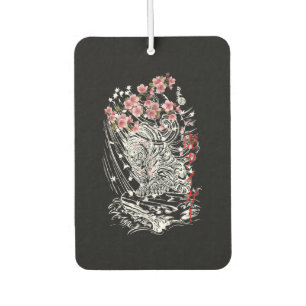 Asian Tiger With Cherry Blossoms And Japanese Car Air Freshener