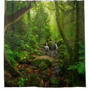 Asian tropical rainforestjungle,forest,environment shower curtain