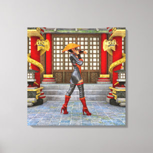Asian Warrior Maiden Canvas Print