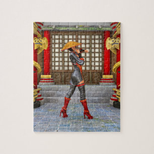 Asian Warrior Maiden Jigsaw Puzzle