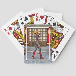 Asian Warrior Maiden Playing Cards