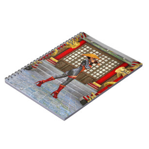 Asian Warrior Maiden Spiral Notebook