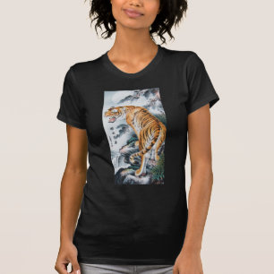 Asian Watercolor Tiger Art T-Shirt
