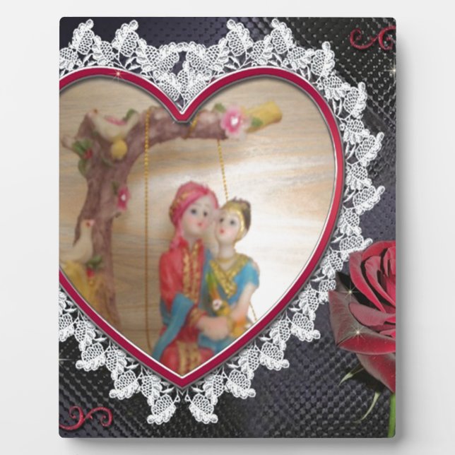 Asian Wedding Couple on Heart Swing Art Print/ Plaque (Front)