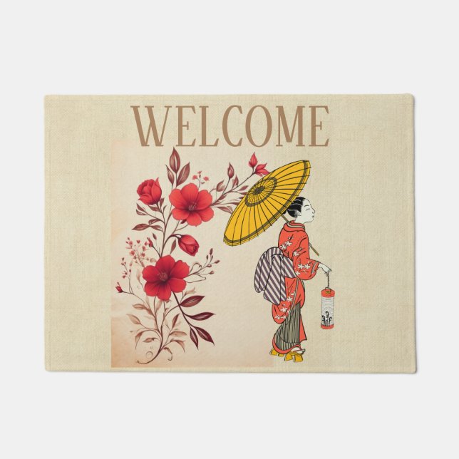 Asian Woman Doormat (Front)