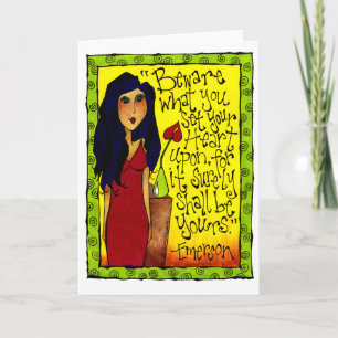 Asian Woman Encouragement Inspiration Card