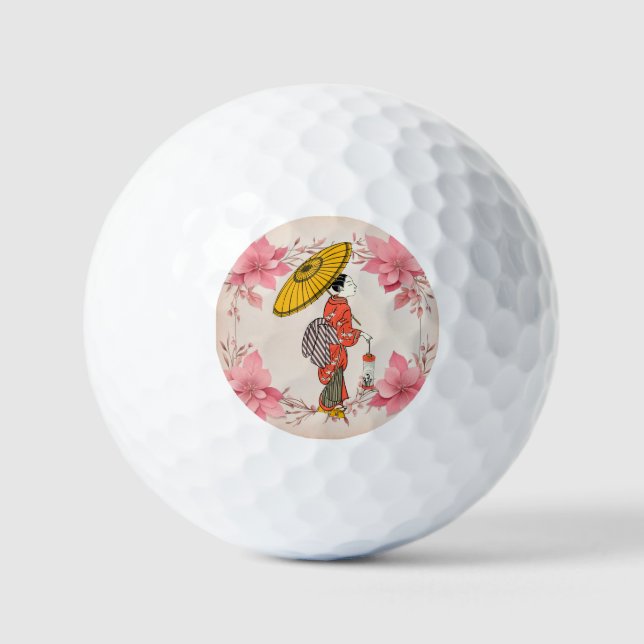 Asian Woman Golf Ball (Front)