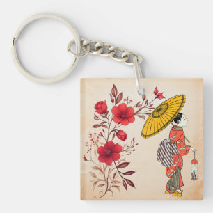 Asian Woman Keychain