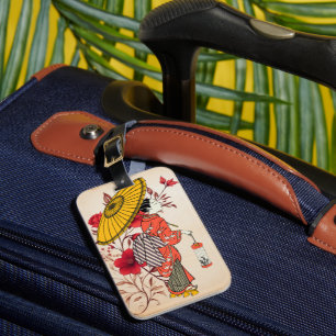Asian Woman Luggage Tag
