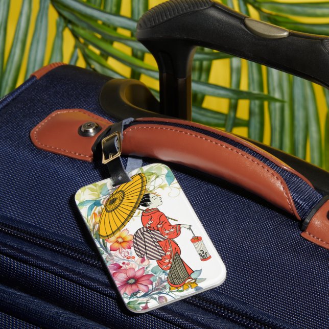 Asian Woman Luggage Tag (Front Insitu 1)