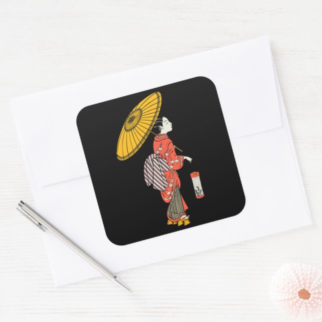 Asian Woman Sticker (Envelope)