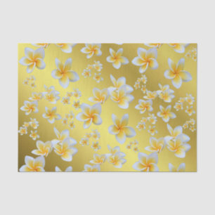 asian, yellow, white, bloom, bright, gold, floral tissue paper