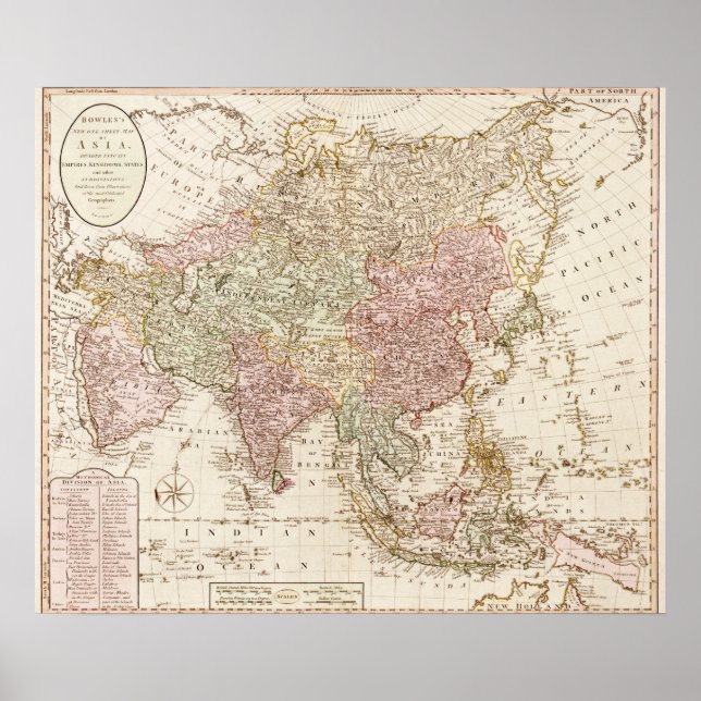 AsiaPanoramic MapAsia 4 Poster (Front)