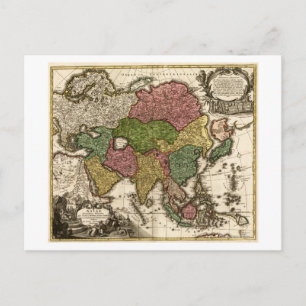 AsiaPanoramic MapAsia 5 Postcard