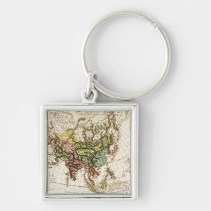 AsiaPanoramic MapAsia 7 Key Ring