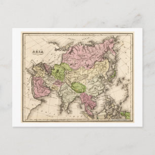 AsiaPanoramic MapAsia 8 Postcard