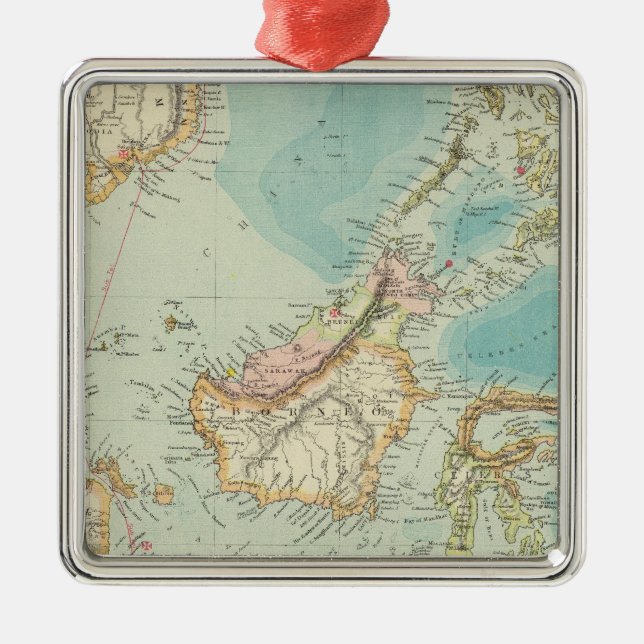 Asiatic Archipelago 2 Metal Tree Decoration (Front)