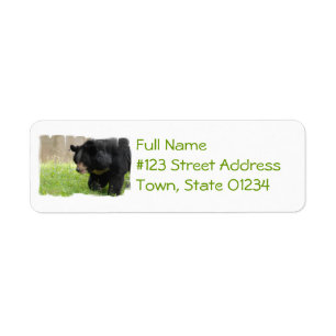 Asiatic Black Bear Mailing Label