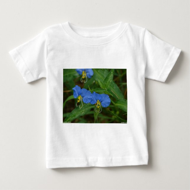 Asiatic Dayflower Blue WIldflower Apparel & Gifts Baby T-Shirt (Front)