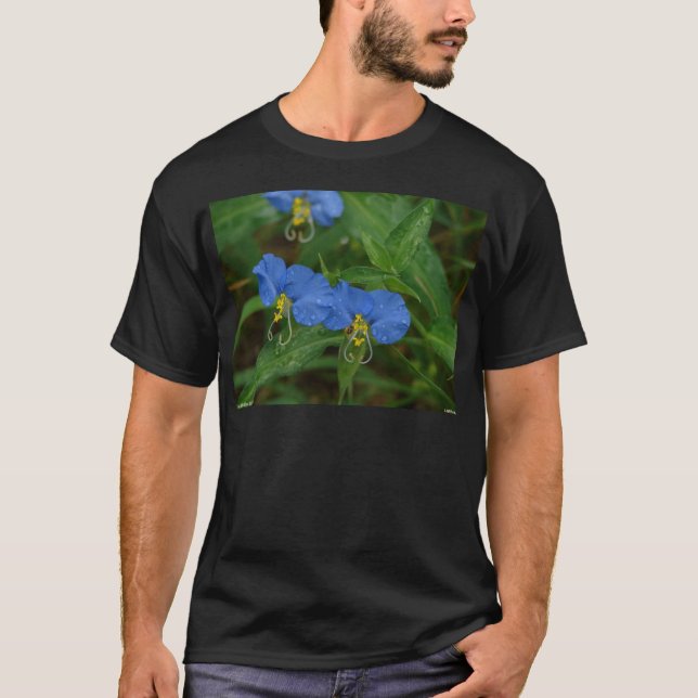 Asiatic Dayflower Blue WIldflower Apparel & Gifts T-Shirt (Front)