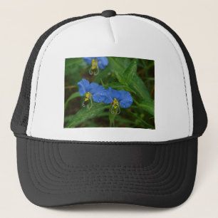Asiatic Dayflower Blue WIldflower Apparel & Gifts Trucker Hat