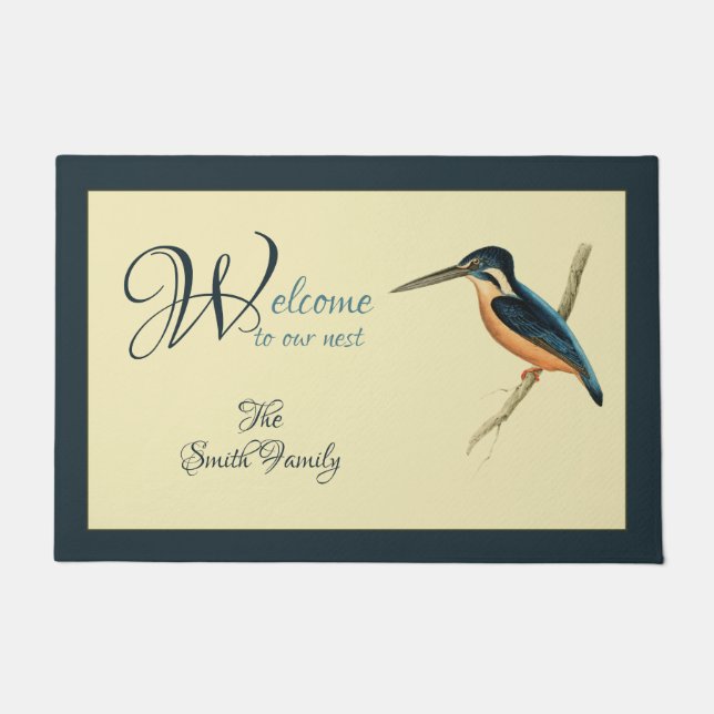 Asiatic Kingfisher Doormat (Front)
