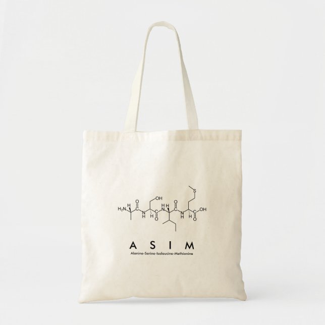 Asim peptide name bag (Front)