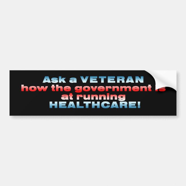 ask a veteran copy bumper sticker (Front)